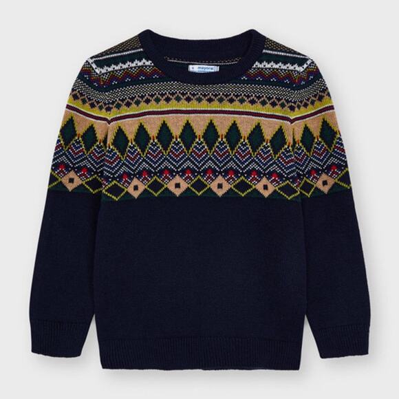 NEW Mayoral Sweater sz 3 Fair Isle Pattern knitted Sweater Boys Sweater - Picture 1 of 7